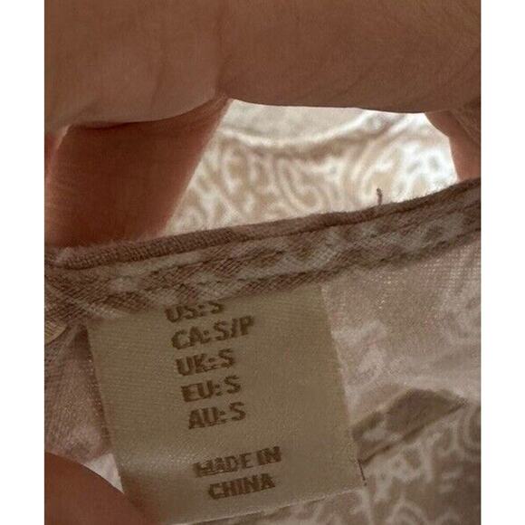 Cynthia Rowley Size Small Linen Dress Pockets Medallion Paisley Print Resort - Picture 8 of 9